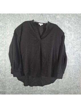 Ophelia Roe Women's Long Sleeve Pullover Top Black Size XL